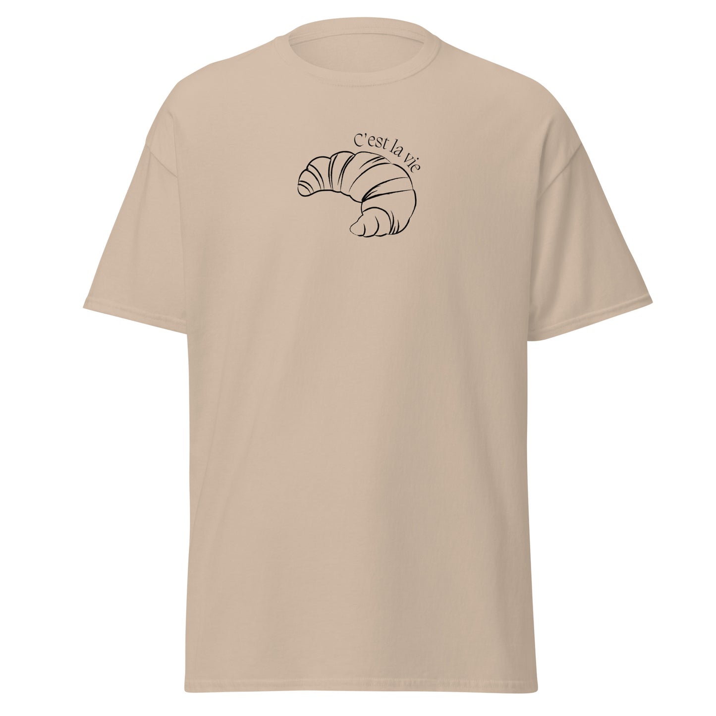 C'est La Vie Croissant T-Shirt – Minimalist French Aesthetic Tee