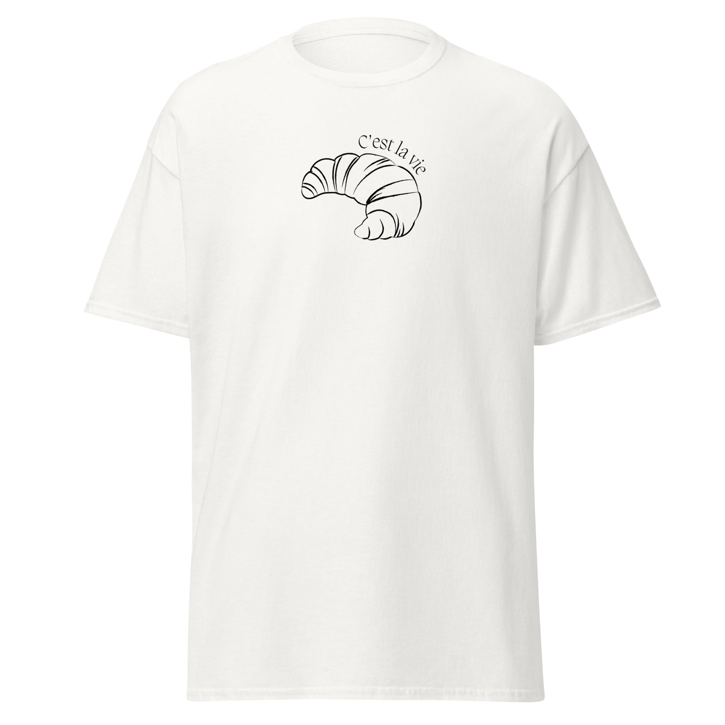 C'est La Vie Croissant T-Shirt – Minimalist French Aesthetic Tee