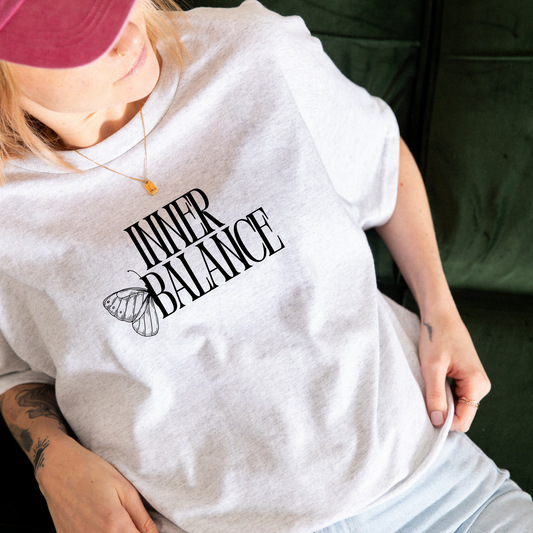 Inner Balance Butterfly T-Shirt – Minimalist Wellness & Self-Care Tee